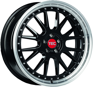 TEC Speedwheels GT EVO Zwart met gepolijste rand 18 inch velg