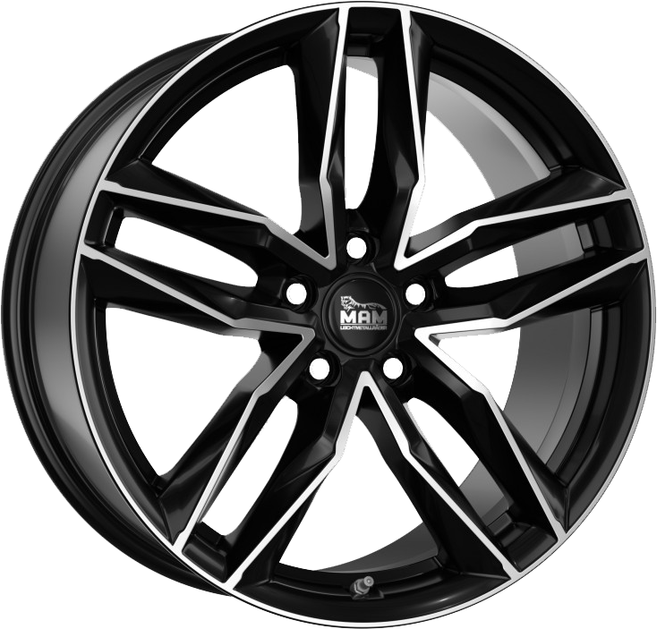 MAM Wheels RS3 Zwart gepolijst 18 inch velg